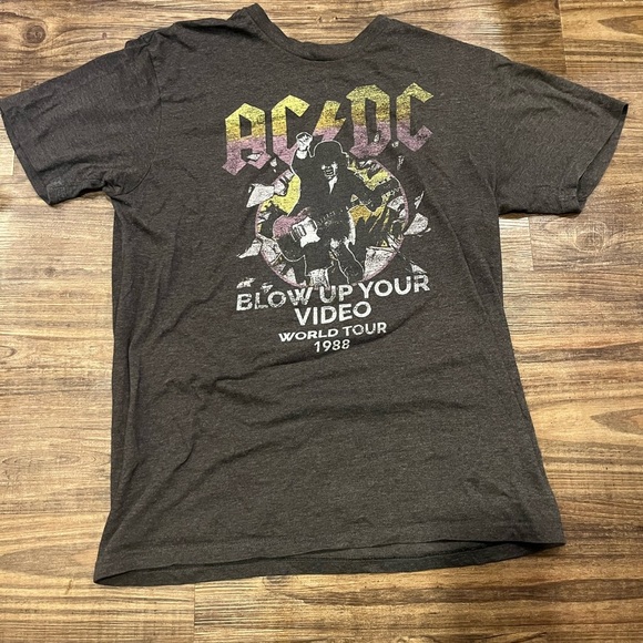 AC/DC Other - AC/DC Charcoal and Purple Band Tee